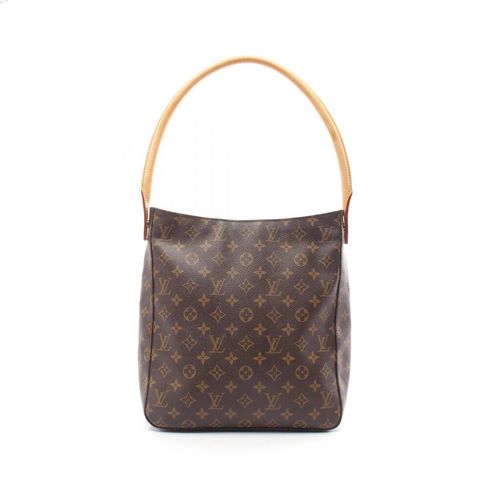 Louis Vuitton Looping Shoulder Bag Canvas Leather Monogram Brown